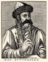 Johannes Gutenberg halála után, 1584-ben készült portréja