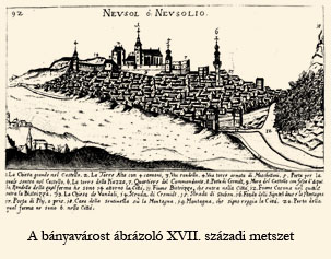 A bányavárost ábrázoló XVII. századi metszet