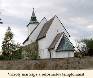 Vizsoly mai képe a református templommal
