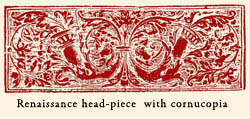 Renaissance head-piece  with cornucopia