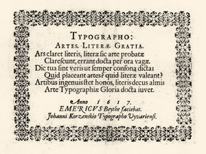 The first printing issued by the new press at Németújvár (Güssing, A)