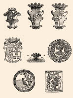 Coats of arms from Honterus' prress