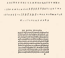 Italics of Honterus' press