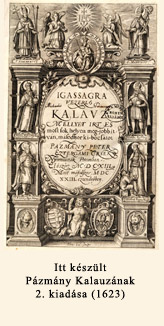 Pázmány Kalauzának 2. kiadása (1623), rézmetszetes díszcímlappal
