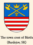 The town crest of Bártfa (Bardejov, SK)