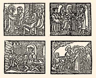 Some wood-cuts of the series illustrating the New Testament