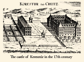 The castle of  Keresztúr in the 17th century 