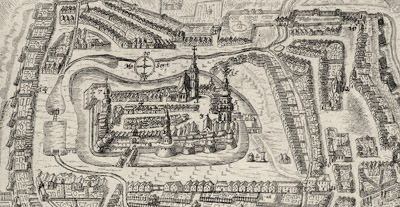 The view of Sopron from a contemporary engraving