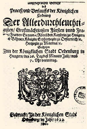 Az egyetlen XVII. századi nyomtatvány, amelyet címlapja szerint Sopronban nyomtattak (RMNy 1281)