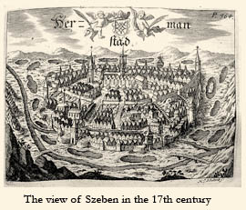 The view of Szeben in the 17th century