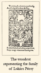 The woodcut representing the family of Lukács Pécsy